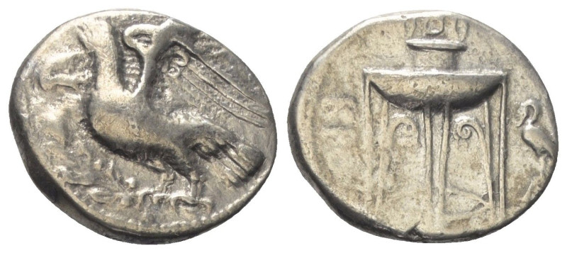 Bruttium. Kroton.

 Nomos (Silber). Ca. 350 - 300 v. Chr.
Vs: Adler mit ausge...