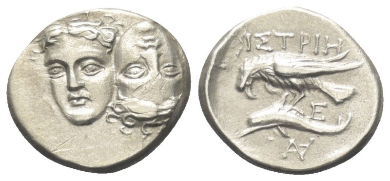 Moesia Inferior. Istros.

 Drachme (Silber). Ca. 340 - 313 v. Chr.
Vs: Zwei j...