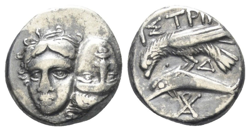 Moesia Inferior. Istros.

 Drachme (Silber). Um 340 - 313 v. Chr.
Vs: Zwei ju...