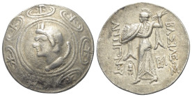 Königreich Makedonien. Antigonos II. Gonatas (277 - 239 v. Chr.).

 Tetradrachme (Silber). Ca. 274 - 255 v. Chr. Amphipolis.
Vs: Makedonischer Schi...