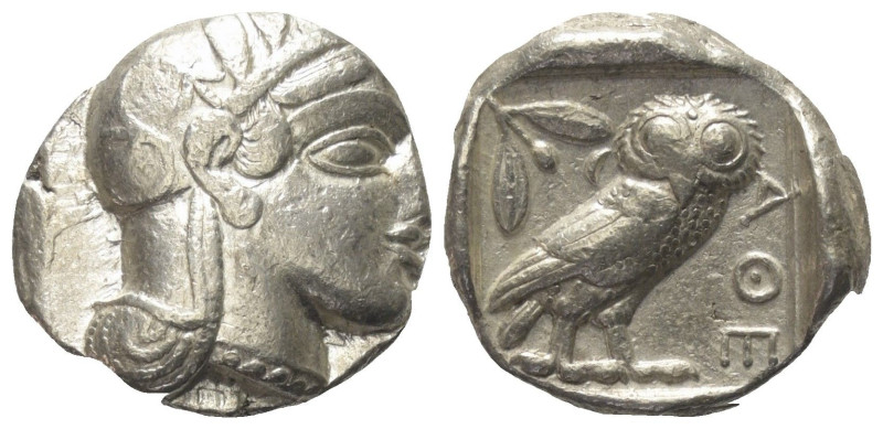 Attika. Athen.

 Tetradrachme (Silber). Ca. 454 - 404 v. Chr.
Vs: Kopf der At...