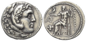 Inseln vor Karien. Rhodos.

 Tetradrachme (Silber). 205 - 190 v. Chr.
Prägung im Namen Alexanders III. des Großen.

Vs: Kopf des jugendlichen Her...