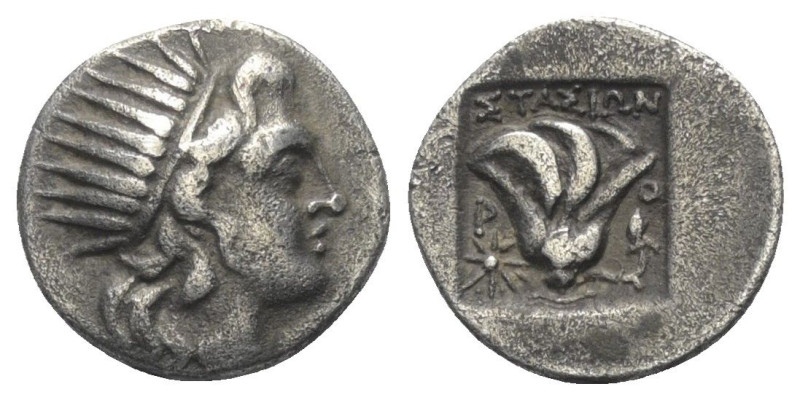 Inseln vor Karien. Rhodos.

 Drachme (Silber). Ca. 190 - 170 v. Chr.
Vs: Kopf...