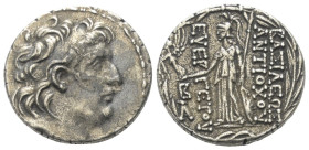 Seleukidisches Königreich. Antiochos VII. Euergetes (138 - 129 v. Chr.).

 Tetradrachme (Silber). Ca. 130 - 80 v. Chr. Unbestimmte kappadokische Mün...