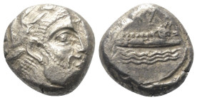 Phönikien. Arados.

 Stater (Silber). Ca. 348 - 339 v. Chr.
Vs: Kopf des bärtigen Ba'al-Arwad rechts.
Rs: Galeere, rechts darauf Pataikos, darüber...