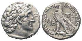 Ptolemäisches Königreich. Ptolemaios X. (101 - 88 v. Chr.).

 Tetradrachme (Silber). 96 / 95 v. Chr. (Jahr 19). Alexandria.
Vs: Kopf des Ptolemaios...