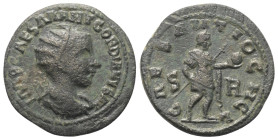 Pisidien. Antiochia. Gordianus III. (238 - 244 n. Chr.).

 Bronze.
Vs: IMP CAES M ANT GORDIANVS AV. Büste mit Strahlenkrone, Paludament und Panzer ...