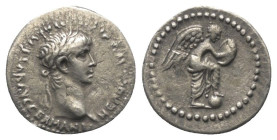 Kappadokien. Kaisareia (Caesarea). Nero (54 - 68 n. Chr.).

 Hemidrachme (Silber).
Vs: Kopf mit Lorbeerkranz rechts.
Rs: Nike nach rechts stehend ...