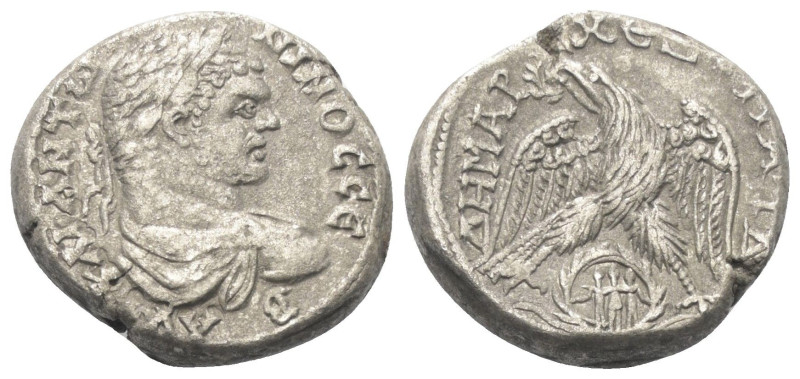 Dekapolis. Gadara. Caracalla (197 - 217 n. Chr.).

 Tetradrachme (Billon). 215...