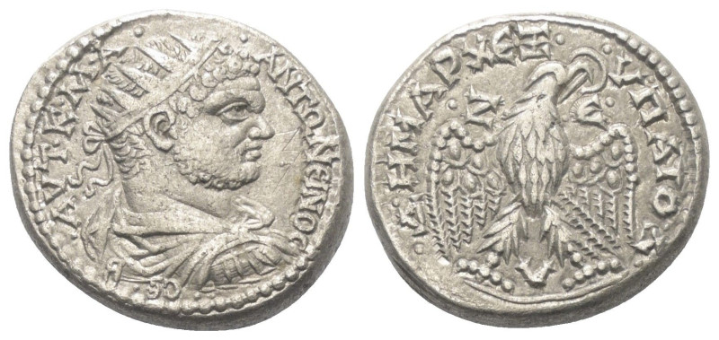 Kommagene. Zeugma. Caracalla (197 - 217 n. Chr.).

 Tetradrachme (Billon). 215...