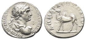 Arabia. Bostra. Traianus (98 - 117 n. Chr.).

 Drachme (Silber). 114 - 116 n. Chr.
Vs: Büste des Trajanus mit Lorbeerkranz, Paludament und Panzer r...