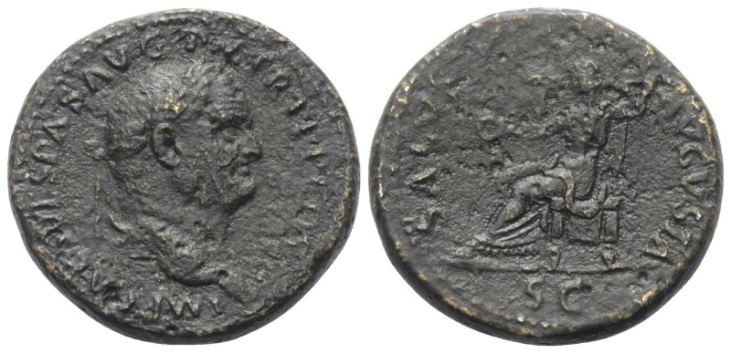 Vespasianus (69 - 79 n. Chr.).

 Sesterz (Bronze). 71 n. Chr. Rom.
Vs: IMP CA...