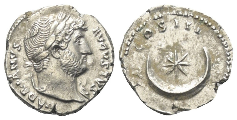 Hadrianus (117 - 138 n. Chr.).

 Denar (Silber). 128 n. Chr. Rom.
Vs: HADRIAN...