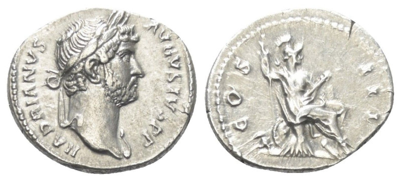 Hadrianus (117 - 138 n. Chr.).

 Denar (Silber). 134 - 138 n. Chr. Rom.
Vs: H...