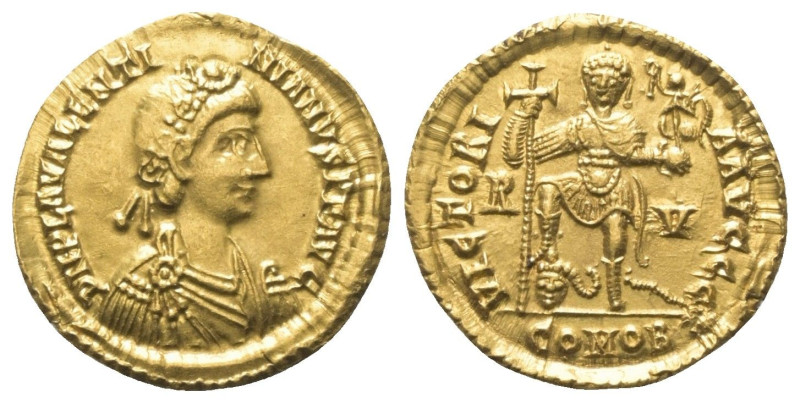 Valentinianus III. (425 - 455 n. Chr.).

 Solidus (Gold). 425 - 435 n. Chr. Co...