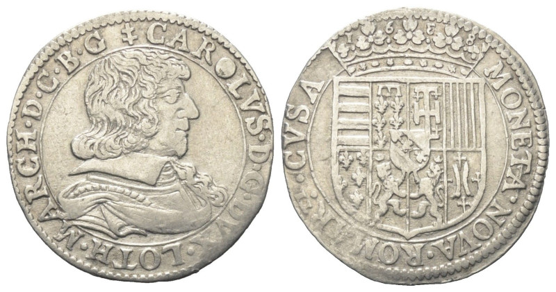 Lothringen - Herzogtum. Karl IV. (1625 - 1675).

 Teston (Silber). 1638. Remir...