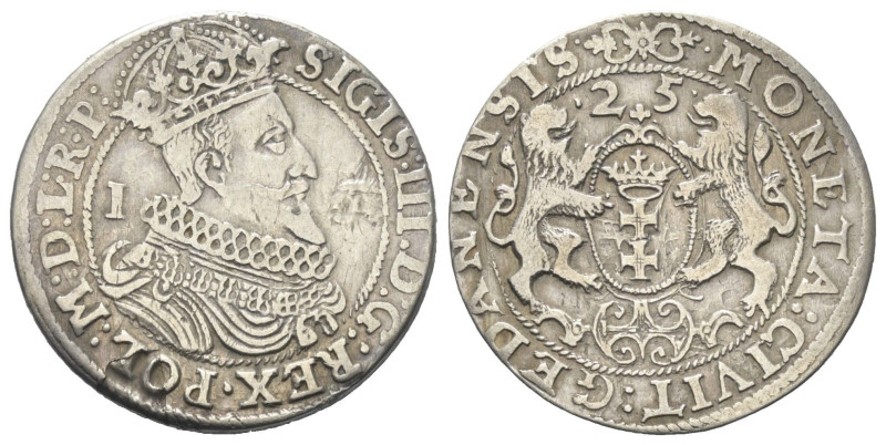 Polen. Danzig - Freie Stadt. Sigismund III. Wasa (1587 - 1632).

 Ort (Silber)...