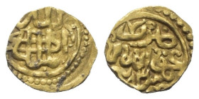 Goldene Horde (Juchiden). Toqtamish (782-794 H. / 1378 - 1396). Anonyme Prägungen aus seiner Zeit.

 Dinar (Gold). 783 H. Khwarizm.
Vs: Lillah / al...