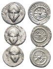 Griechische Münzen - Lots.


Mesembria (Thrakien).

Lot (3 Stück, Silber): Diobol; 5. - 4. Jhdt. v. Chr.

Fast sehr schön - sehr schön.

Verk...