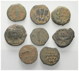 Griechische Münzen - Lots.


Judäa / Königreich der Nabatäer.

Lot (8 Stück): Bronze; 2. - 1. Jhdt. v. Chr.

Fast sehr schön - sehr schön.

V...