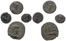 Provinzialrömische Münzen - Lots.

Phrygien / Lydien / Pamphylien / Seleukis und Pierien.

Lot (4 Stück): Bronze; 1. - 3. Jhdt. n. Chr.

Unter a...