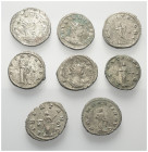Römische Münzen - Lots. Kaiserzeit.


Lot (8 Stück, Billon): Antoniniane des Gallienus (253 - 268 n. Chr.).

Meist sehr schön.

Verkauft wie be...
