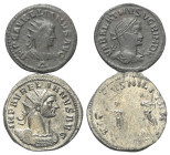 Römische Münzen - Lots. Kaiserzeit.


Lot (2 Stück, Bronze): Antoniniane des Aurelianus (270 - 275 n. Chr.).

Ein Stück mit Silbersud, sehr schön...