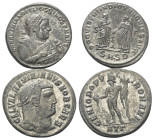 Römische Münzen - Lots. Kaiserzeit.


Lot (2 Stück, Bronze): Folles des Maximianus I. Herculius (285 - 310 n. Chr.).

Sehr schön / fast vorzüglic...