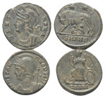 Römische Münzen - Lots. Kaiserzeit.


Lot (2 Stück, Bronze): Folles des Constantinus I. (307 - 337 n. Chr.). Urbs Roma und Constantinopolis Prägung...