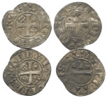 Mittelalter - Lots.


Frankreich - Champagne. 
Thibaut II. (1125 - 1152).

Lot (2 Stück, Silber): Denar. Provins et Sens.
Vs: + TEBALT COMES (S...
