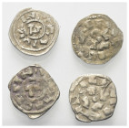 Mittelalter - Lots.


Italien. Lucca. 
Heinrich III. / IV. / V. (1039 - 1125).

Lot (4 Stück, Silber): Denar.
Vs: +IHPERATOR. OTTO-Monogramm.
...
