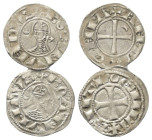 Mittelalter - Lots.


Antiochia - Fürstentum. Bohemund III. (1163 - 1201).

Lot (2 Stück, Silber): Denar.
Vs: Helmbüste im Harnisch links.
Rs: ...