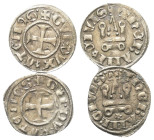 Mittelalter - Lots.


Achaia - Fürstentum. Guy II. of La Roche (1287 - 1308).

Lot (2 Stück, Silber): Denar.
Vs: + GVI DVX ATENES. Kreuz.
Rs: +...