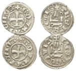 Mittelalter - Lots.


Achaia - Fürstentum. Guy II. of La Roche (1287 - 1308).

Lot (2 Stück, Silber): Denar.
Vs: + GVI DVX ATENES. Kreuz.
Rs: +...