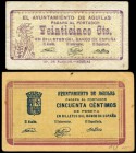 Águilas (Murcia). 25 y 50 céntimos. (Montaner-23b, c). MBC+/EBC-. Est...35,00.