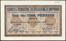 Bellcaire de Empordá (Gerona). 1 peseta. (Montaner-262c). Serie C. SC. Est...18,00.