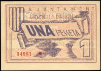 Cabrera de Mataró (Barcelona). 1 peseta. (Montaner-385b). SC. Est...25,00.