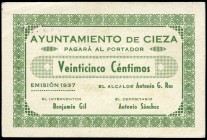 Cieza (Murcia). 25 céntimos. (Montaner-525e). SC-. Est...15,00.