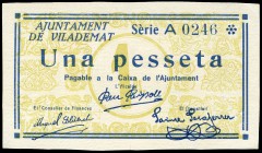 Vilademat (Gerona). 1 peseta. (Montaner-1558b). SC. Est...15,00.