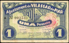 Vilassar de Mar (Barcelona). 1 peseta. (Montaner-1586d). MBC. Est...10,00.