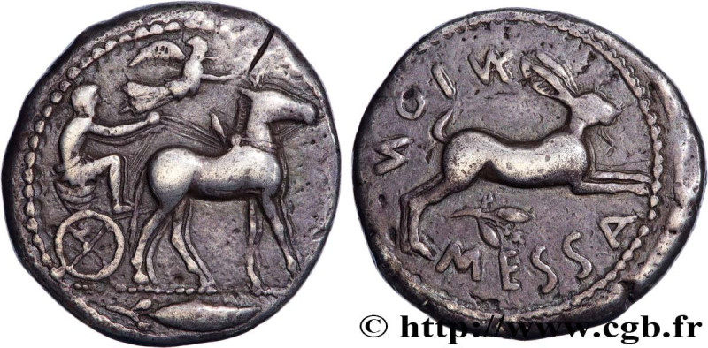 SICILY - MESSANA
Type : Tétradrachme 
Date : c. 445-439 AC. 
Mint name / Town : ...