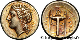 SICILY - SYRACUSE
Type : 25 litrai en électrum 
Date : c. 310-305 AC 
Mint name / Town : Syracuse 
Metal : electrum 
Diameter : 16,5  mm
Orientation d...