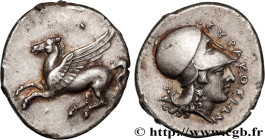 SICILY - SYRACUSE
Type : Statère corinthien 
Date : c. 344-335 AC. 
Mint name / Town : Syracuse 
Metal : silver 
Diameter : 23,5  mm
Orientation dies ...