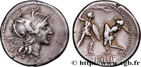 DIDIA
Type : Denier 
Date : 113-112 AC. 
Mint name / Town : Rome 
Metal : silver 
Millesimal fineness : 950  ‰
Diameter : 18,5  mm
Orientation dies : ...