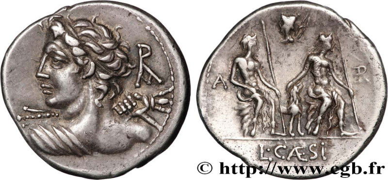 CAESIA
Type : Denier 
Date : 112-111 AC. 
Mint name / Town : Rome 
Metal : silve...