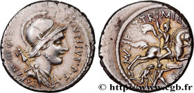 FONTEIA
Type : Denier 
Date : 55 AC. 
Mint name / Town : Rome 
Metal : silver 
Millesimal fineness : 950  ‰
Diameter : 18  mm
Orientation dies : 3  h....