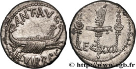 MARCUS ANTONIUS
Type : Denier 
Date : 32-31 AC. 
Mint name / Town : Grèce, Patras, avec Marc Antoine 
Metal : silver 
Millesimal fineness : 750  ‰
Dia...