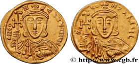 CONSTANTINE V and LEO IV
Type : Solidus 
Date : 741-751 
Mint name / Town : Constantinople 
Metal : copper 
Millesimal fineness : 1,000  ‰
Diameter : ...