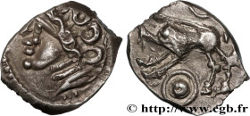 GALLIA - SOUTH WESTERN GAUL - RUTENI (Area of Rodez)
Type : Drachme “au sanglier”, à la grosse tête bouclée, S. 440 
Date : IIe-Ier siècle av. J.-C 
M...