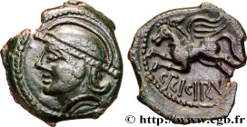 GALLIA BELGICA - SUESSIONES (Area of Soissons)
Type : Bronze CRICIRV 
Date : c. 50-40 AC. 
Metal : bronze 
Diameter : 17  mm
Orientation dies : 9  h.
...